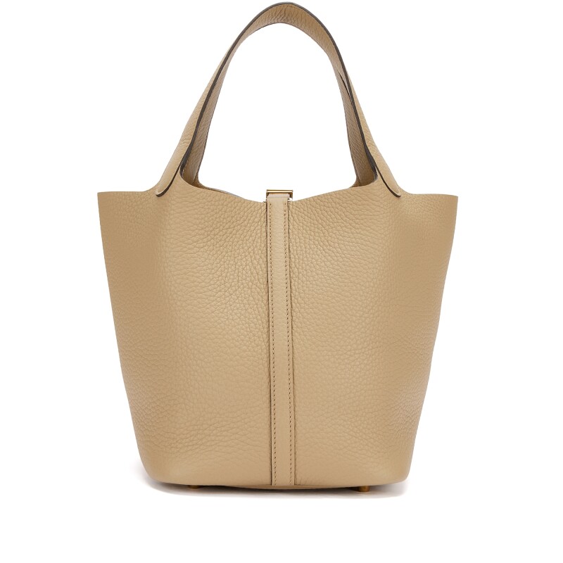 Hermès Beige Marfa Clemence Picotin Lock 22 Gold Hardware - Image 4